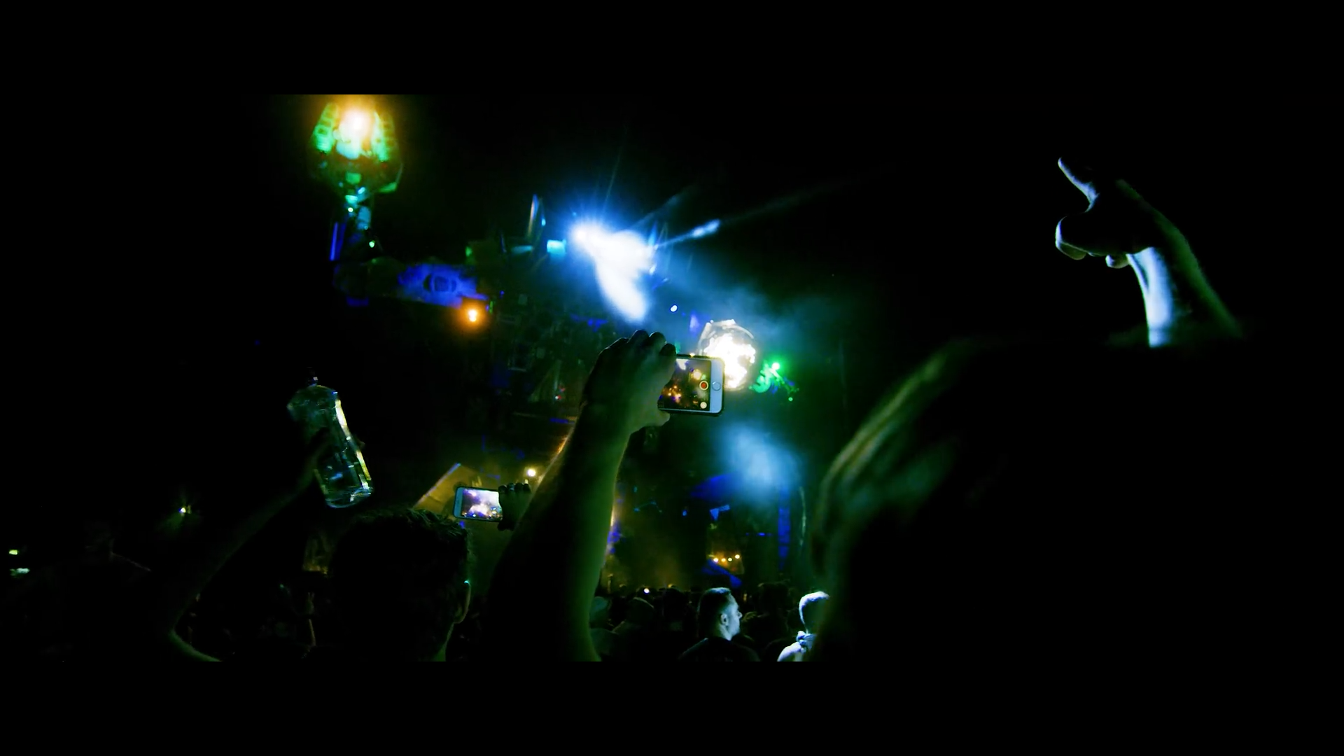 RageBot towering over a dancefloor from the crowd, Defqon.1 Australia.